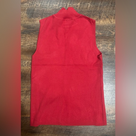 Chico’s Isabelle Mock Sweater Sleeveless Chico Size 1 Feverish - Picture 3 of 4